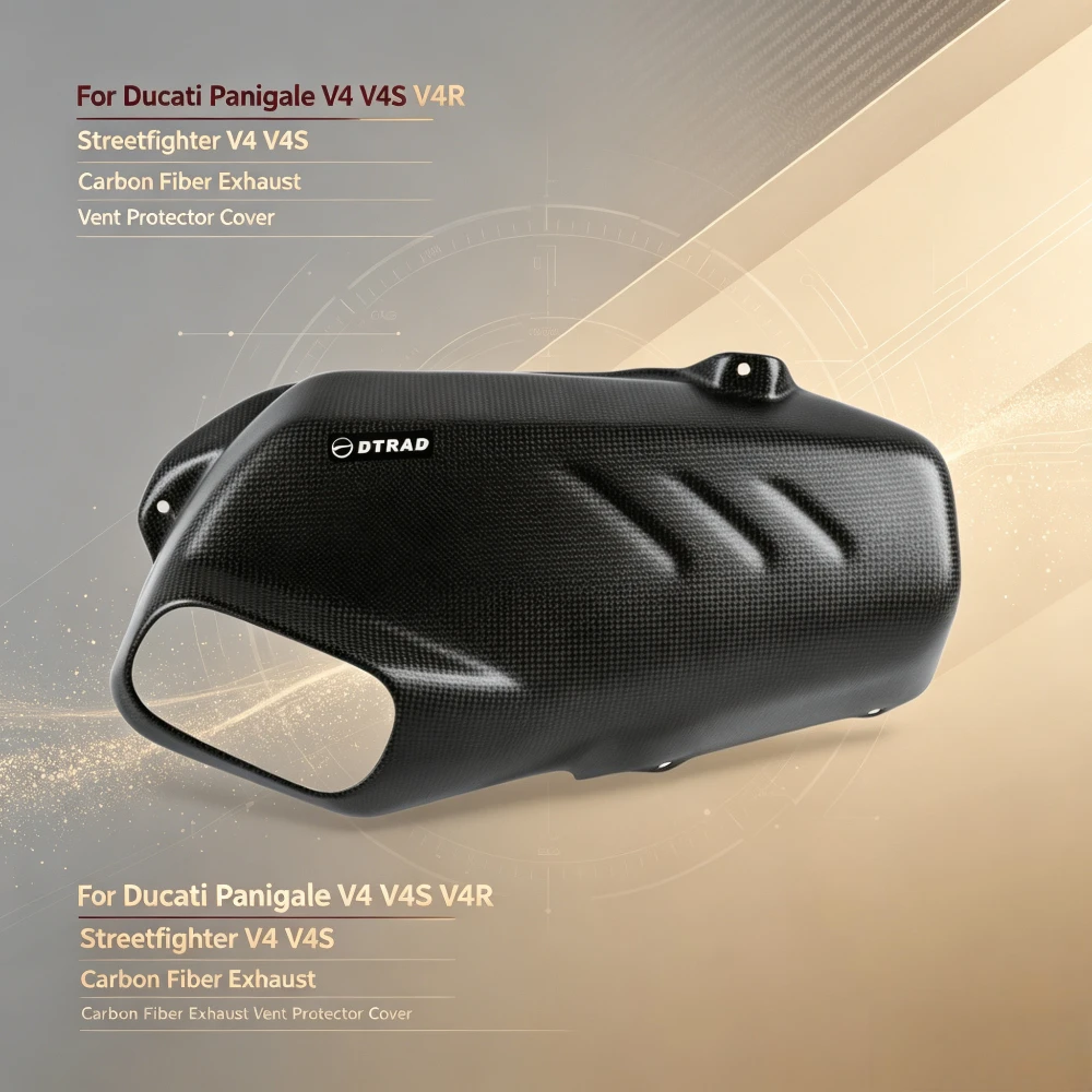 Carbon Fiber Exhaust Vent Protection Cover For Ducati Panigale V4 V4S V4R Streetfighter V4 V4S Motorcycle Parts
