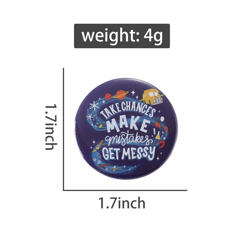 Text Quotations Tinplate Soft Button Pin Do No Harm HarmBrooch for Hat Bag Cartoon Jewelry Gift for Friend Lapel Badge 44mm