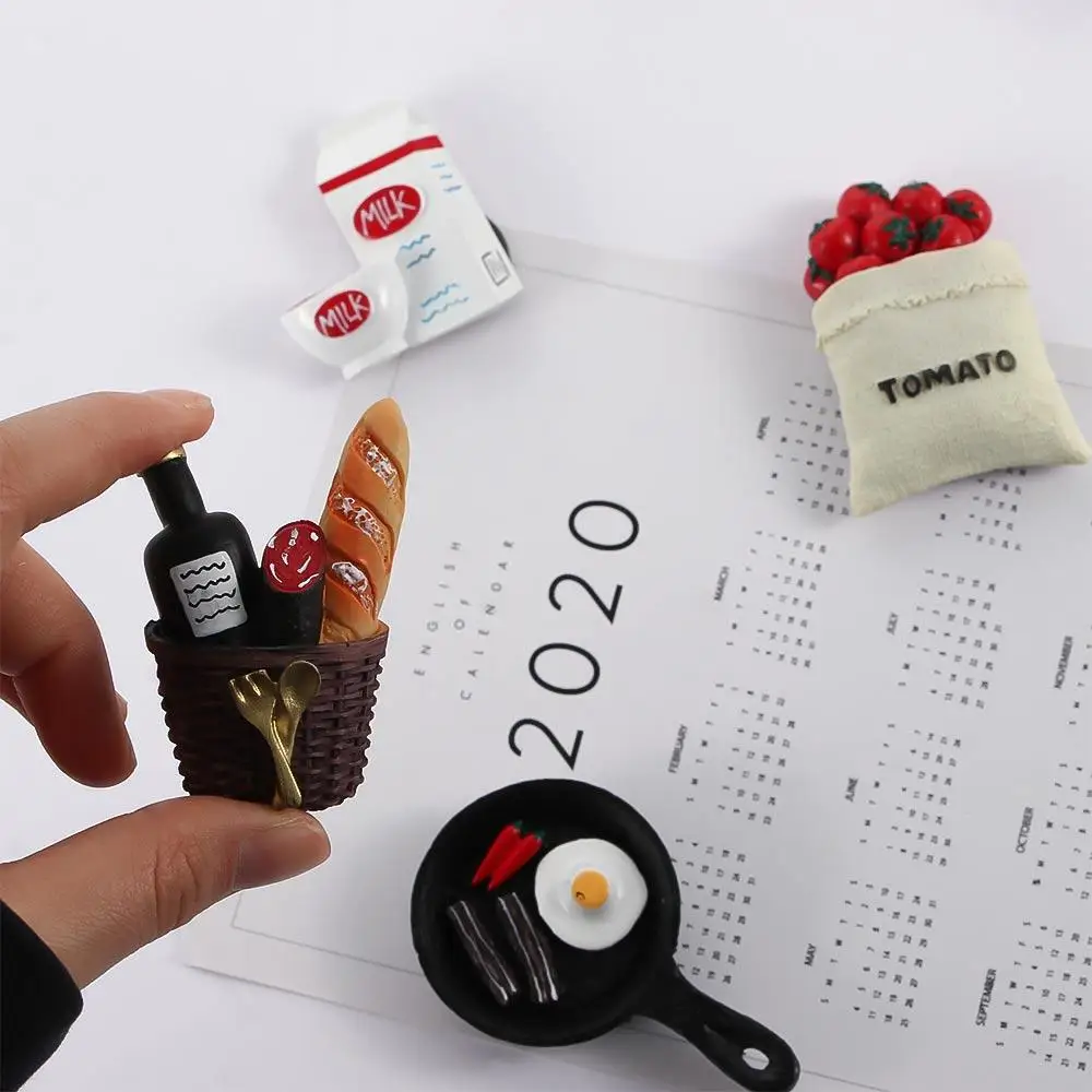 Kitchen Home Cooking Refrigerator Food Simulation Creative Note Holder Message Sticker Board Stickers Fridge Magnets
