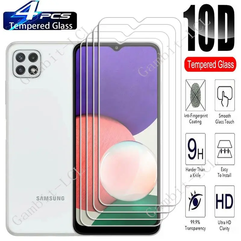 4PCS For Samsung Galaxy A22 5G F42 A22S Screen Protective Tempered Glass On GalaxyA22 A 22S A226B A226 Protection Cover Film