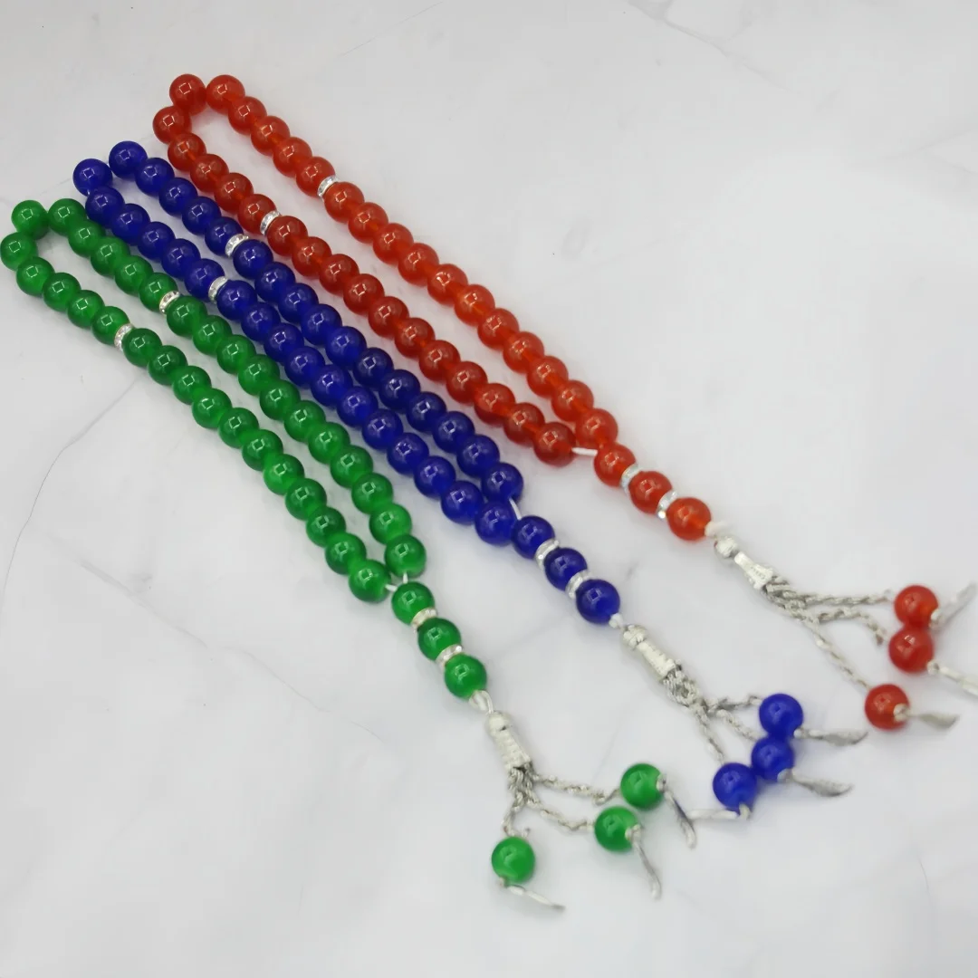 Imitation Agate‑Textured Prayer Beads, 33 Pieces, 10mm Mala for Spiritual Practice, Blessing, Hand‑Held Ornament & Gifting
