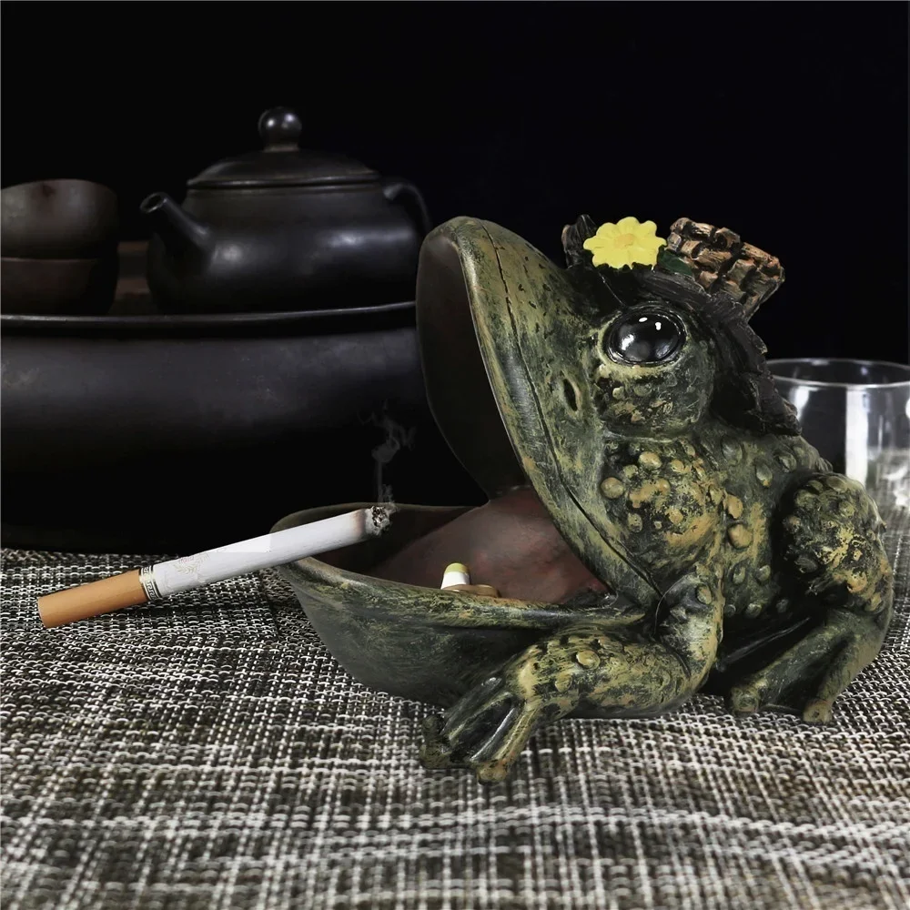 2026 Frog Turtle Crocodile Animal Ashtray for Garden Outdoor Ashtray Creative and Cool Home Decoration