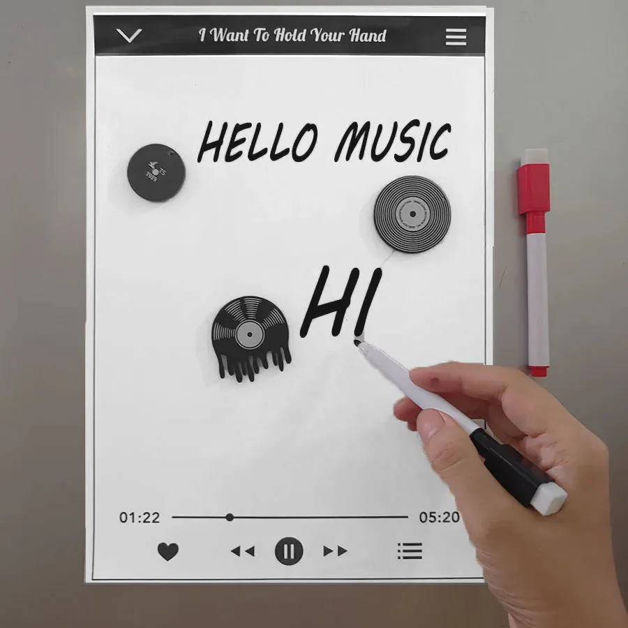 6pc/set Creative Erasable Schedule Memo Fridge Magnetic Soft Sticker Whiteboard Message Board Refrigerator Magnet