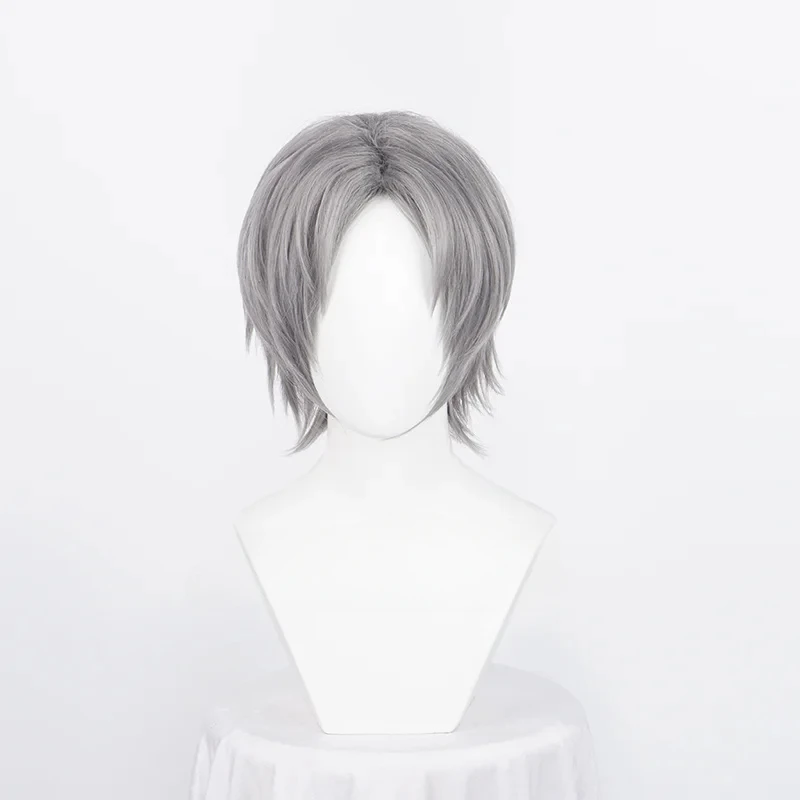 

Short Silver Grey Hair Game Dante Cosplay Wig Heat Resistant Cosplay Costumes Halloween Cos Synthetic Wigs