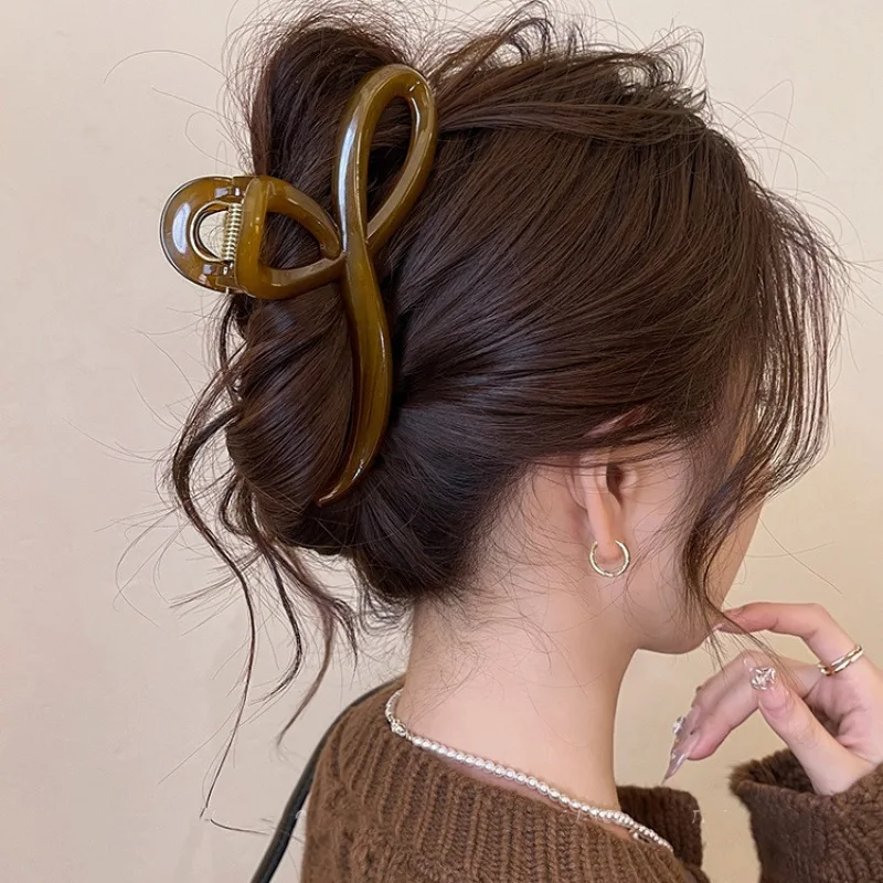 Elegante Gelee Farbe Bogen Haar Klaue Für Frauen Vintage Zurück Stirnband Haar Clip Krabben Mädchen Haarnadel Mode Haar Zubehör Ornament – Detail 15
