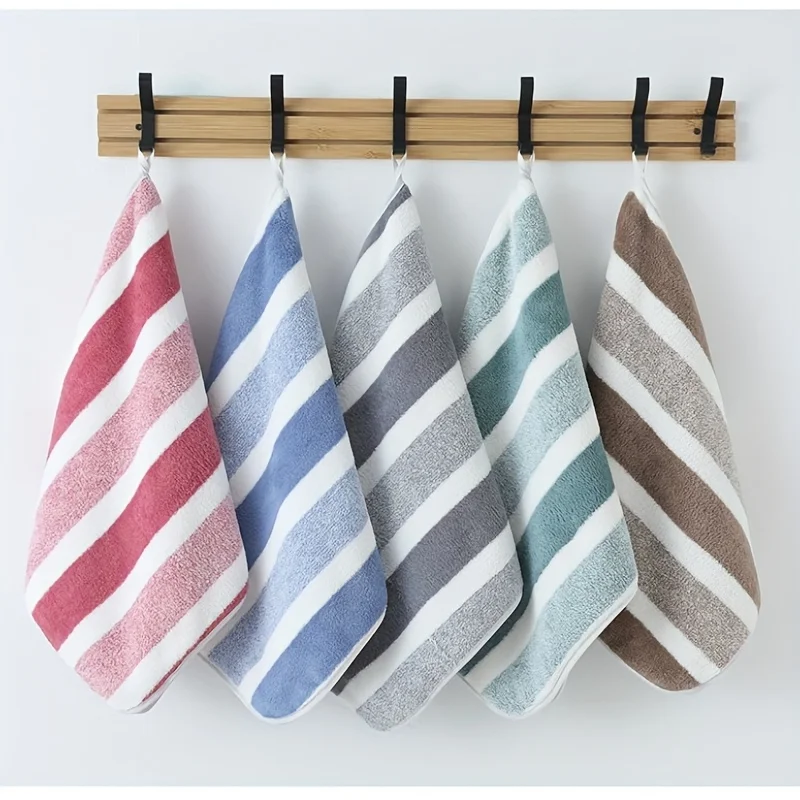 10-Piece Multi-purpose Square Towels, 30×30cm. Soft & skin-friendly, quick-drying and water-absorbent, with hangable design.