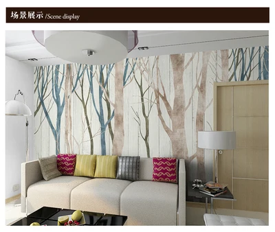 custom 3D papel DE parede Nordic style mural living room bedroom mural sofa TV background wall hand painted wooden wallpaper 8d