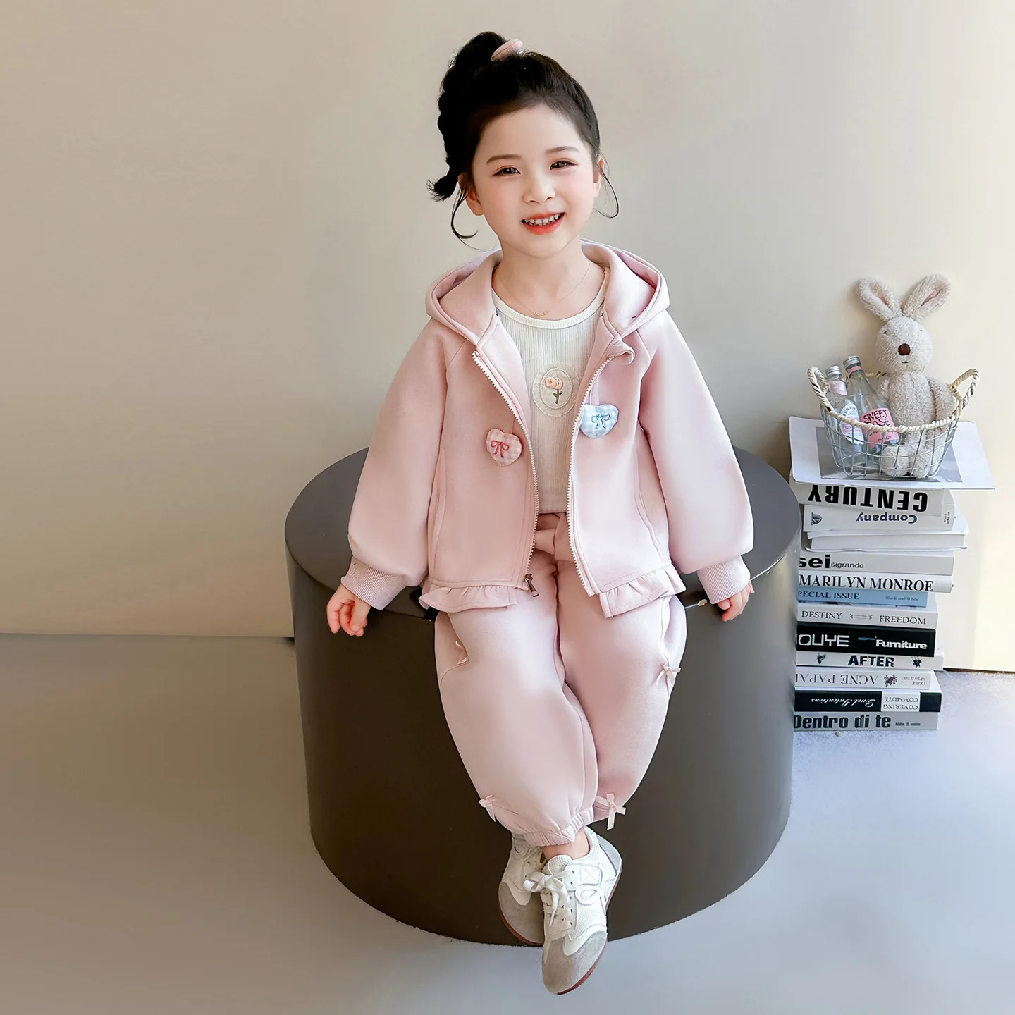 Girls' Sports Suit Spring and Autumn 2026 New Item for Little Girls and Babies Fashion Clothes Children's Spring Clothes