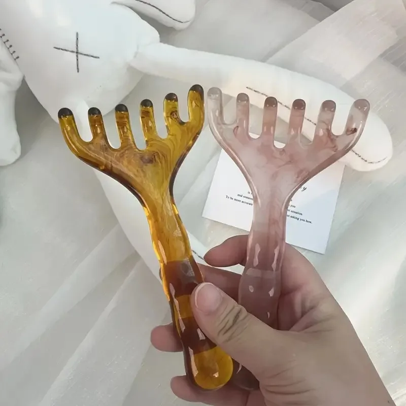 

Portable 6-Claw Head Massage Tool | Scalp & Meridian Acupoint Stimulation | Handheld Body Scraping & Muscle Relaxation Gadget