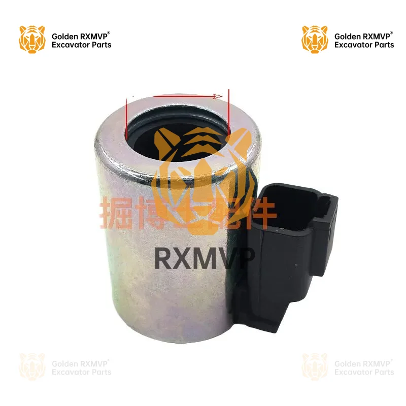 For Caterpillar 336 SDLG Sany XCMG Zoomlion Walking Paver Pilot Safety Lock Electromagnetic Valve Coil Excavator Accessories