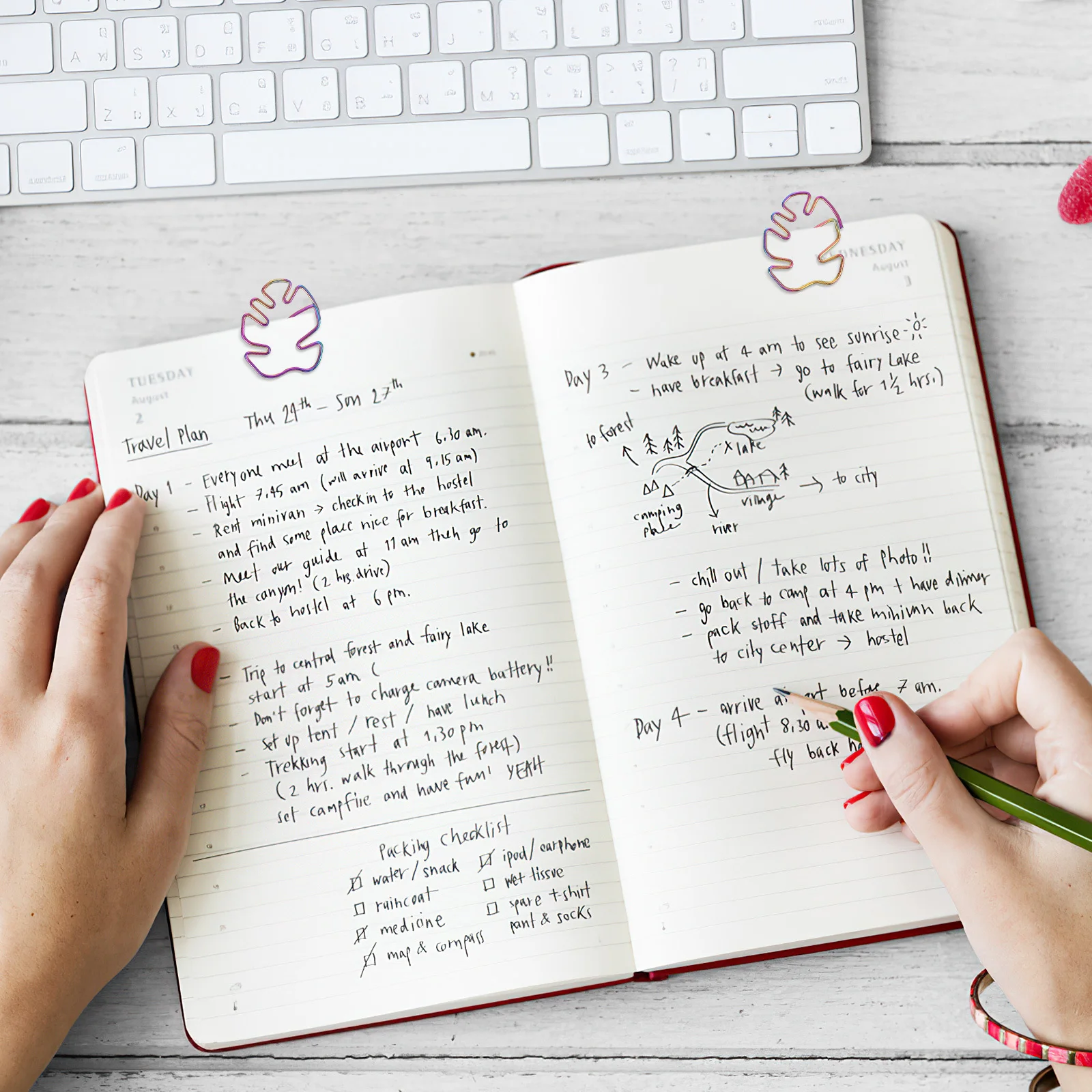 8Pcs Metal Paper Clips Monstera Shape Long Lasting Use Fun Delight Working Studying Bookmark Notebook Calendar Markers