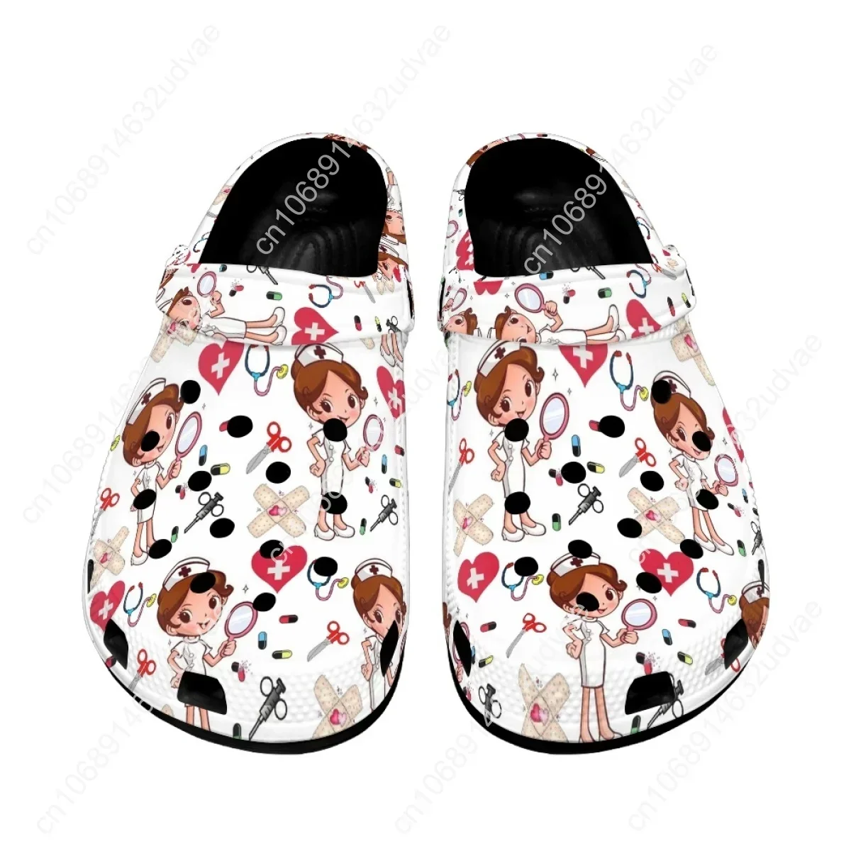 2023 Summer Outdoor Women Slippers Kawaii Nurse Medical Design Garden Flats Shoes Couple Indoor Classic Nursing Sandals Footwear
