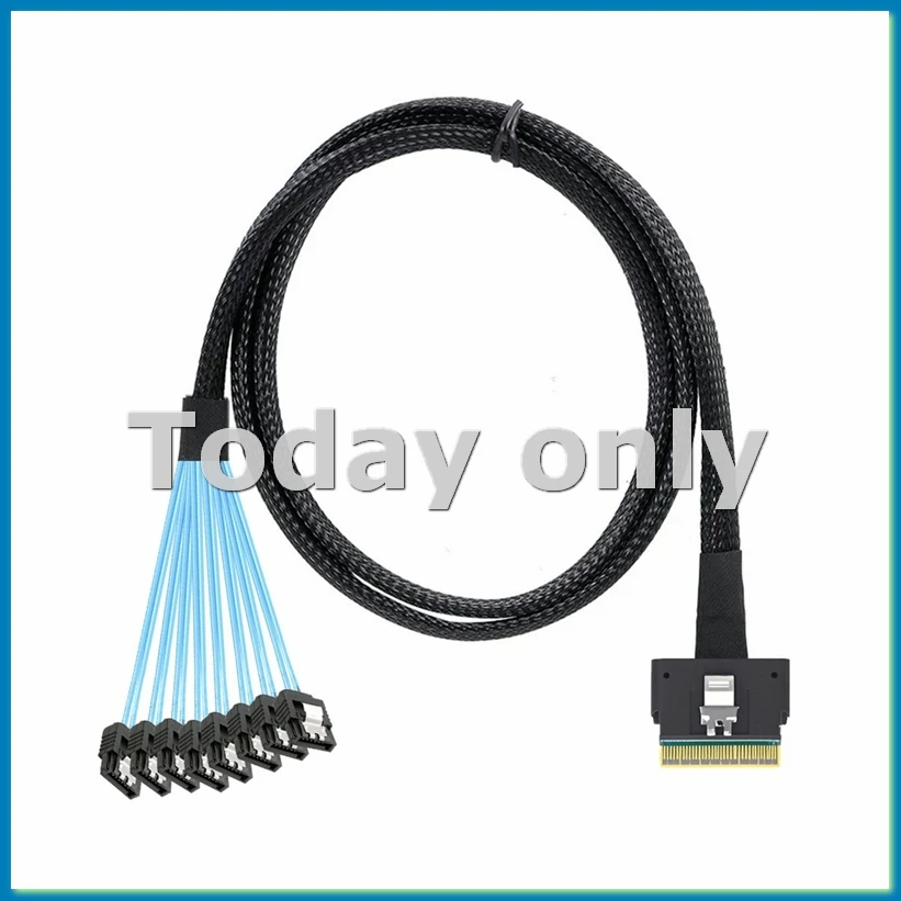 

Высокоскоростной PCIe 4.0 Slimline SlimSAS SFF-8654 8i до 8X 74-контактный кабель для жесткого диска 1m-A09I