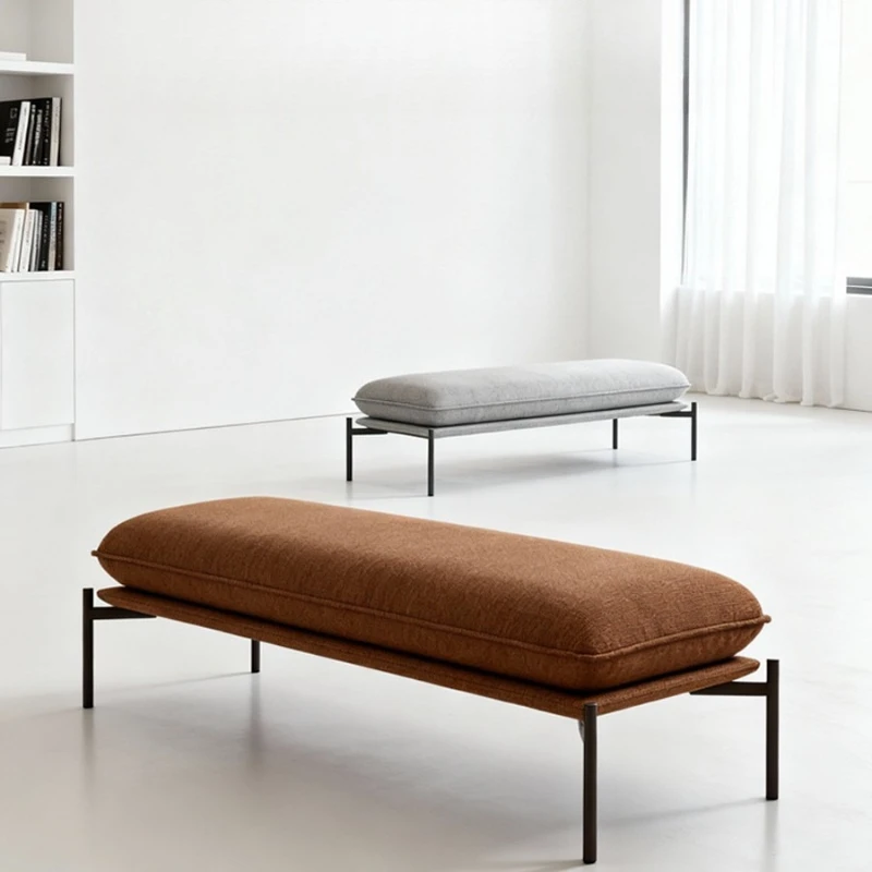 Simple Modern Bench Stainless Steel Clothing Store Shoe Changing Stool Home Living Room Bedroom Bedroom Bedside Stool Premium