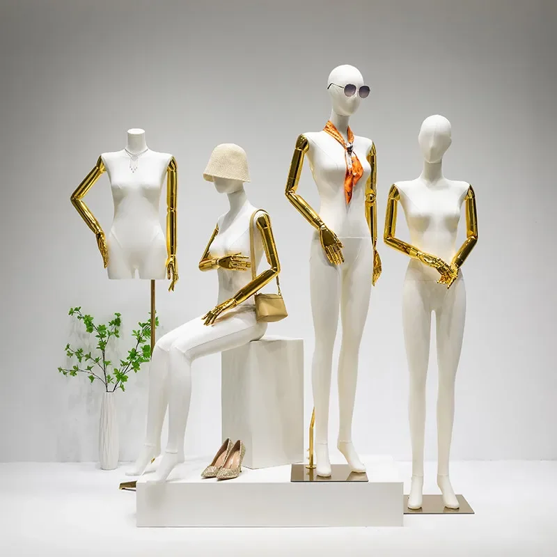 High-end full-body model props female half-body dummy model doll cabinet display clothing store display rack women's clothing