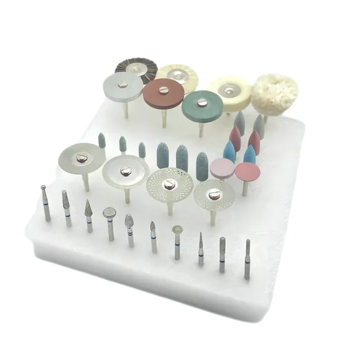 35 unids/set Kit Dental HP para moler o pulir cerámica/porcelana aplicado al laboratorio DIY pasatiempos cepillo de fresas de diamante herramienta de dentista