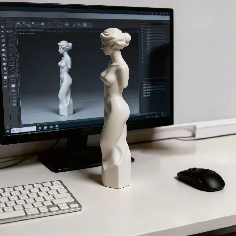 2026 New Style 3D Print Goddess Ornament Pure Desire Girl ， Minimalist Decor For Office，otaku Handicraft Lovers Birthday Present