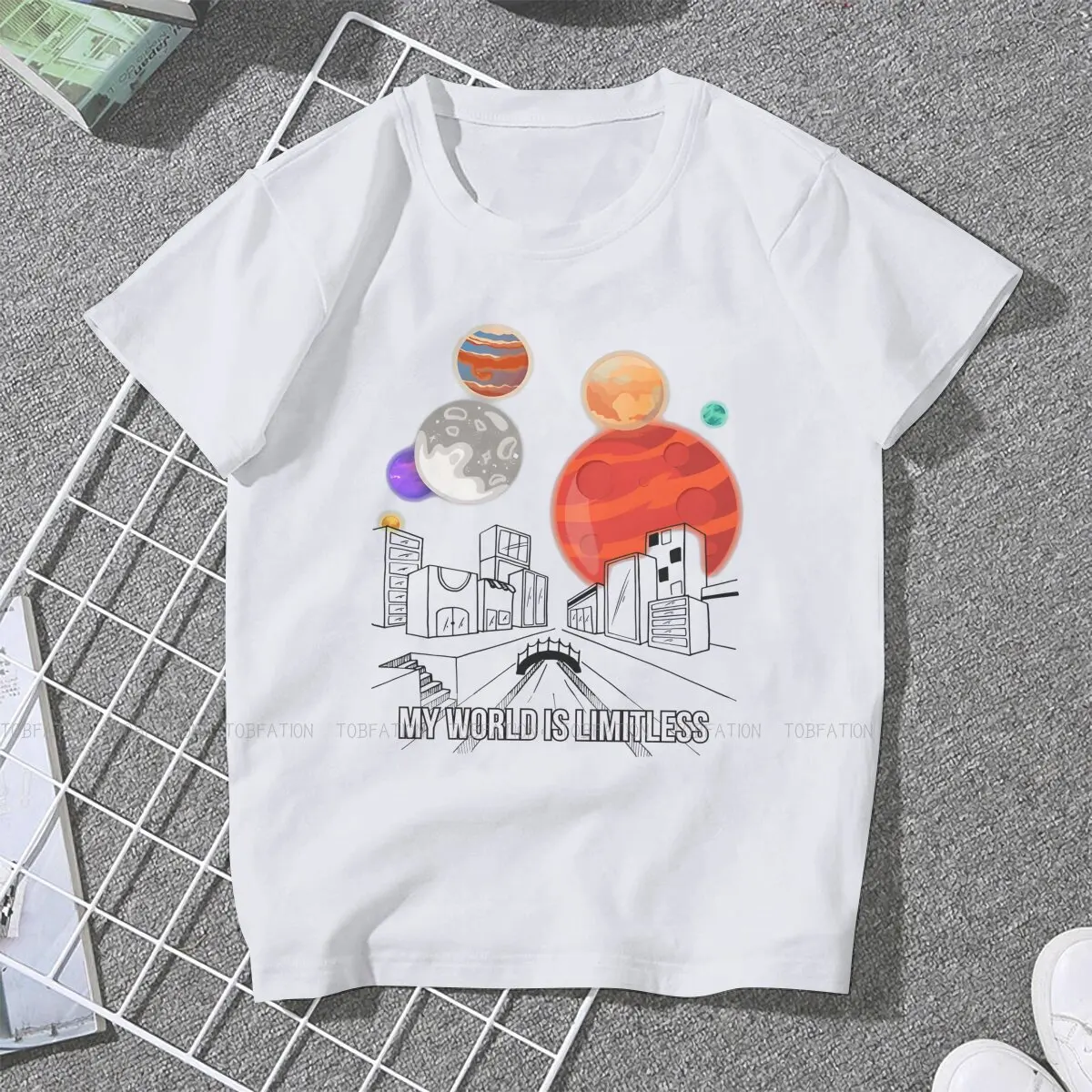 City O Neck TShirt Many Lands Under One Sun Fabric Classic T Shirt Girl Clothes Individuality Hot Sale