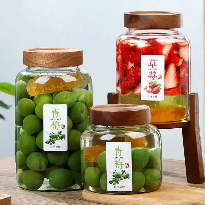 Threads Band Wine Fermentation Jar High-Grade Sealing Tape Faucet Automatic Exhaust Glass Waxberry Ginseng Fruit Plum Cans