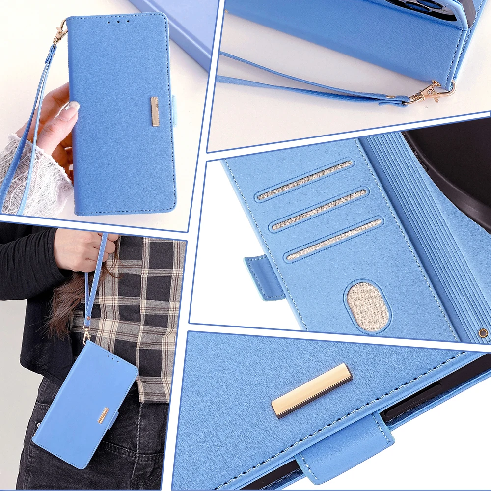 Magnetic Side Buckle Card Slot Leather Wallet Case For Samsung Galaxy A57 A37 A17 A07 A56 A36 A26 A16 A55 A35 A15 A54 Flip Cover view 6