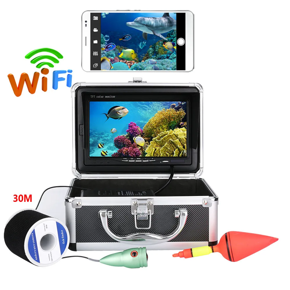 50 meters 7 inches wireless WIFI smart underwater visual fishing device mobile phone video watch video photo fish finder