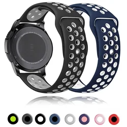 20mm/22mm Silicone Band For Samsung Galaxy Watch 5/4 44mm 40mm classic 46mm 42mm Active 2/Gear 3 Bracelet Huawei Watch GT2 Strap