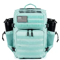 Mochila táctica de 35L para mujeres y hombres Molle para viajes al aire libre, Camping, senderismo, deportes, fin de semana, atleta, gimnasio, portavasos duales