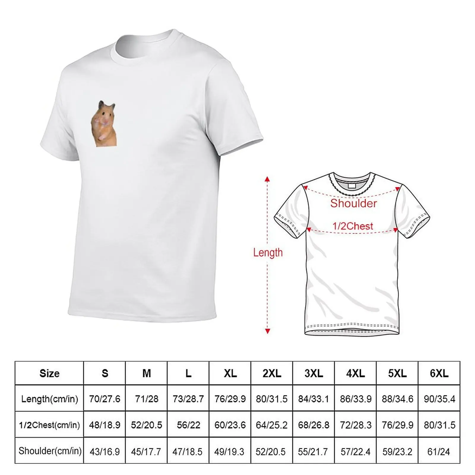 Peace Hamster Meme T-Shirt plus size tops graphic t shirts mens tall t shirts