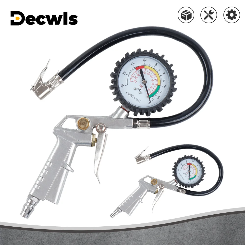 

Профессиональный пистолет для накачки шин 3 в 1, 0-16 бар/0-220 фунтов на кв. дюйм, бытовой пневматический инструмент, дополнительный интерфейс EU/JP, пистолет для накачки шин из алюминиевого сплава, подходит для шин