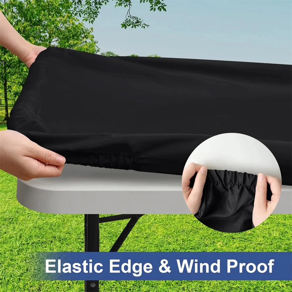 Homaxy Rectangle Table Cloth Cover Waterproof Tablecloth Fits For Folding Tables Washable Table Protector Camping Outdoor 30x72