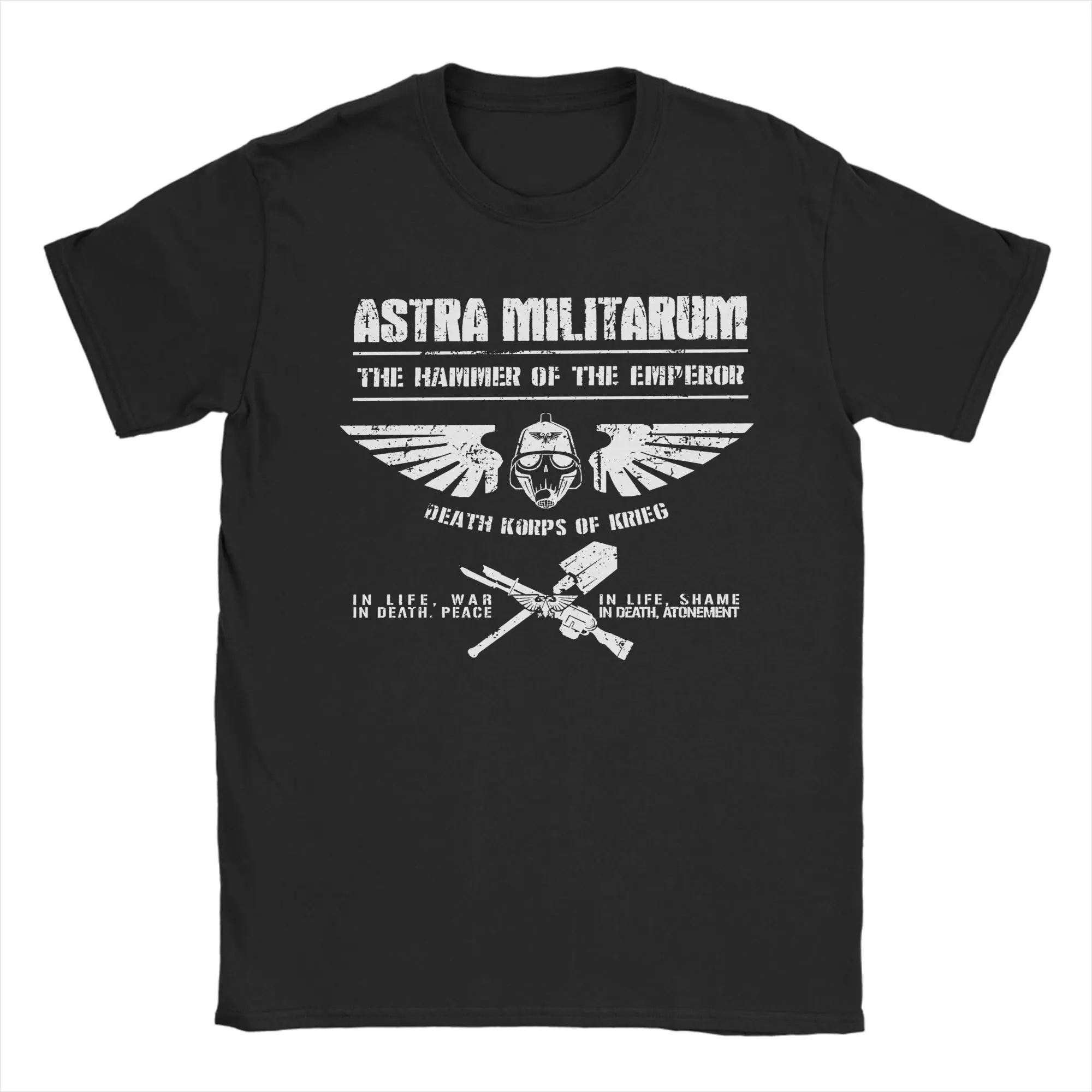 Camiseta de algodón puro de la Guardia Imperial de Krieg Astra Militarum, Hammer of the Emperor Death Korps of Krieg, camisetas de talla grande