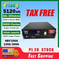 New LiFePO4 48V 100Ah 120Ah 200Ah Lithium Iron Phosphate Battery Built-in BMS Cell Pack For Solar System Home Energy Storage Van