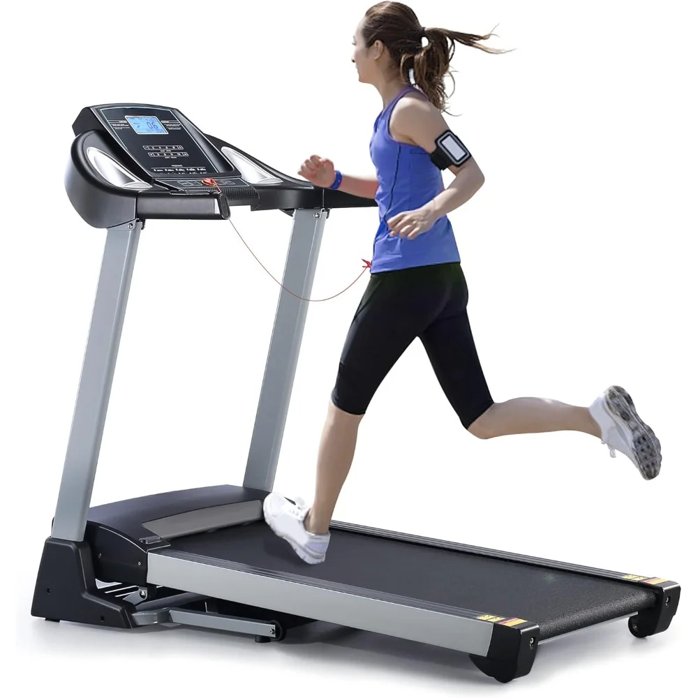 

Treadmill Electric Folding with 15% Auto Incline & Bluetooth Speaker,3.5HP Up with 20" Wide Tread Belt & LCD Display