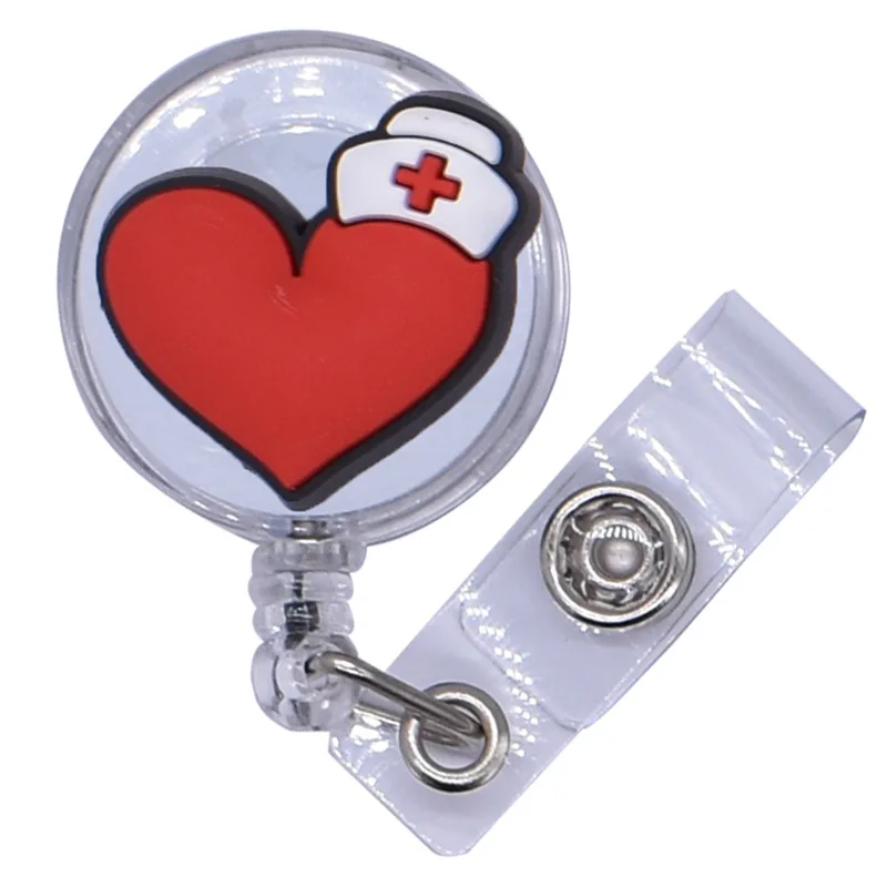 Kleine Medizinische Arbeiter Arbeit Karte Clip Doktor Nurse ID Name Bedge Halter Rollen Brust Tag Zubehör Clip Fabrik Pass Karte clip