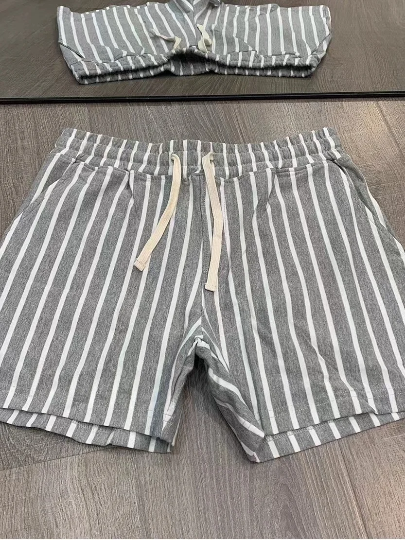 

Strongly Recommended Loose Dstring Spor Stripe ort Pants Men's Knee-Length 4-Part ort orts Polyester Fiber Casual ...