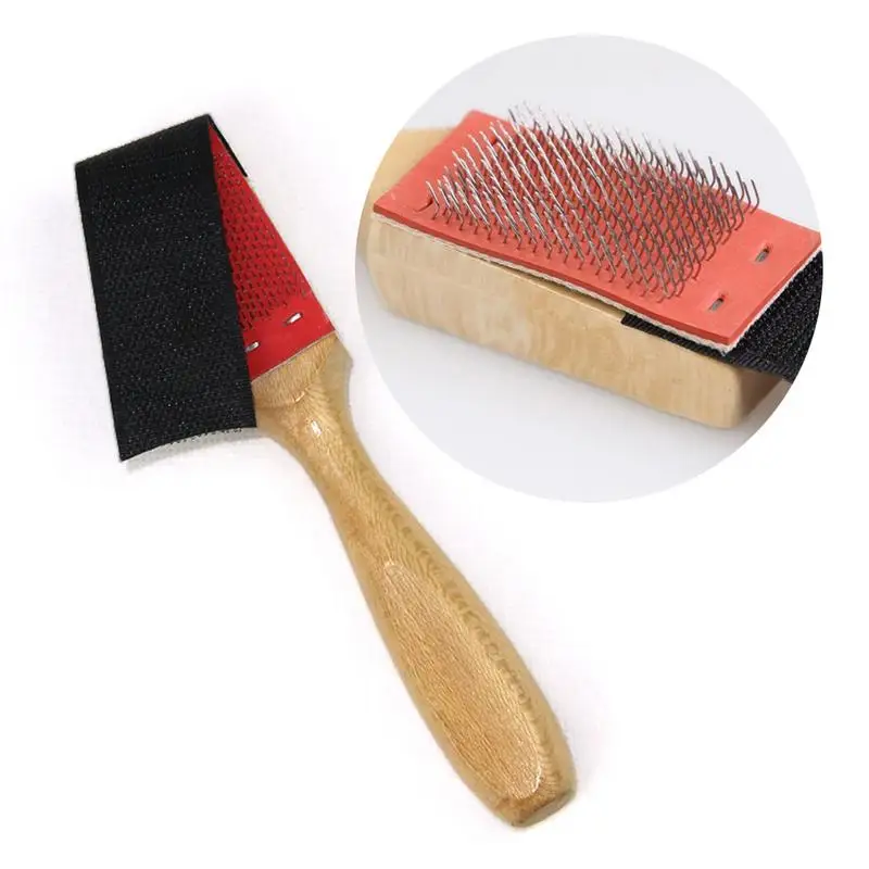 Wood Suede Sole Wire Shoe Brush Cleaners Ballet Dance Shoes Cleaning Brushes Brush for Footwear