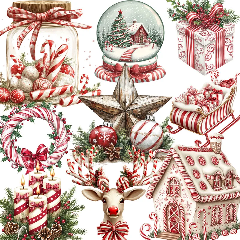 20Pcs/Pack Christmas Goods Sticker DIY Craft Scrapbooking Album Junk Journal Decorative Stickers