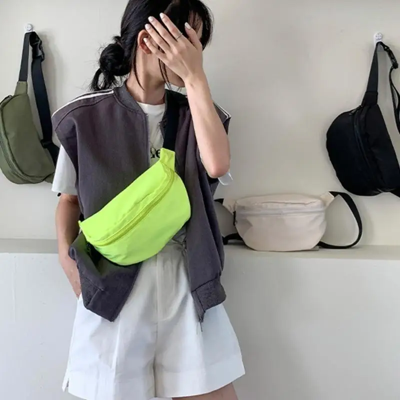

340D Crossbody Waist Pack Chest Bag for Girl Women Nylon Fanny Pack Purse Large Capacity Sports Versatile Traveling Bag
