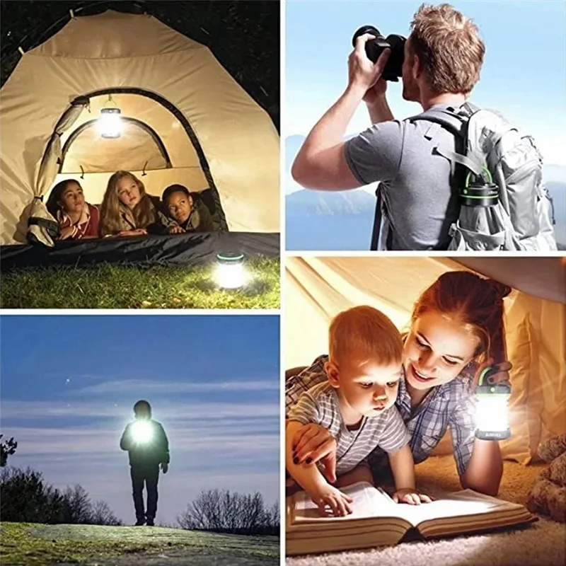 

ABZV-Camping Light Solar Rechargable Foldable Portable Lantern