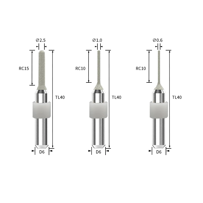 JINY Fräser Frässtifte für Gras, Keramik, Lithiumdisilikat D6 Frässtift für JINY Fräsmaschine – Detail 5