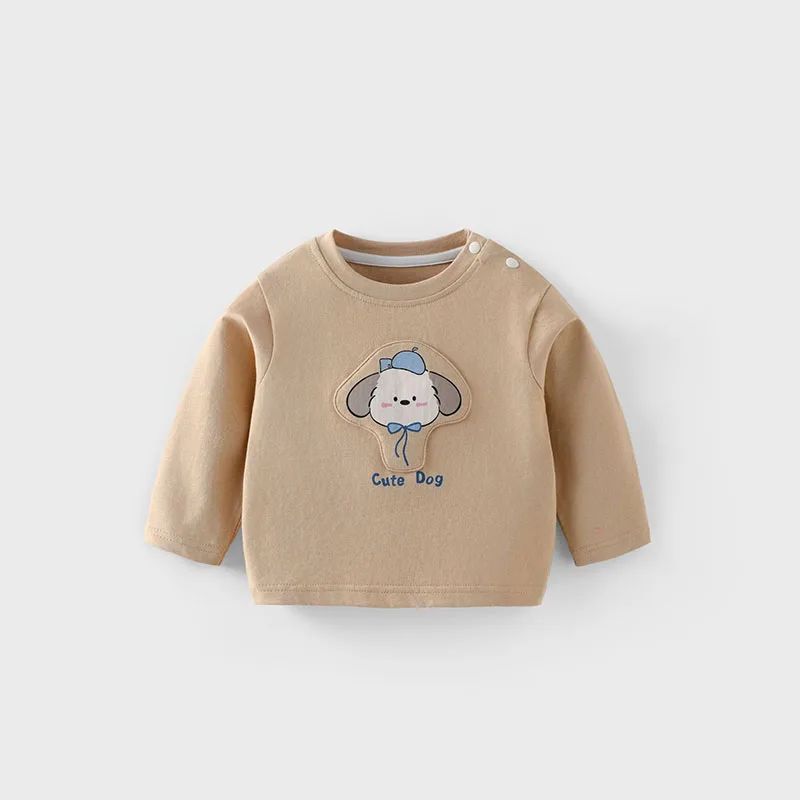 

MILANCEL New Autumn Kids T-shirt 9M-5T Cartoon Dogs Bear Girls Bottoming Shirt Korean Version Loose Thin Children Outwear Tops