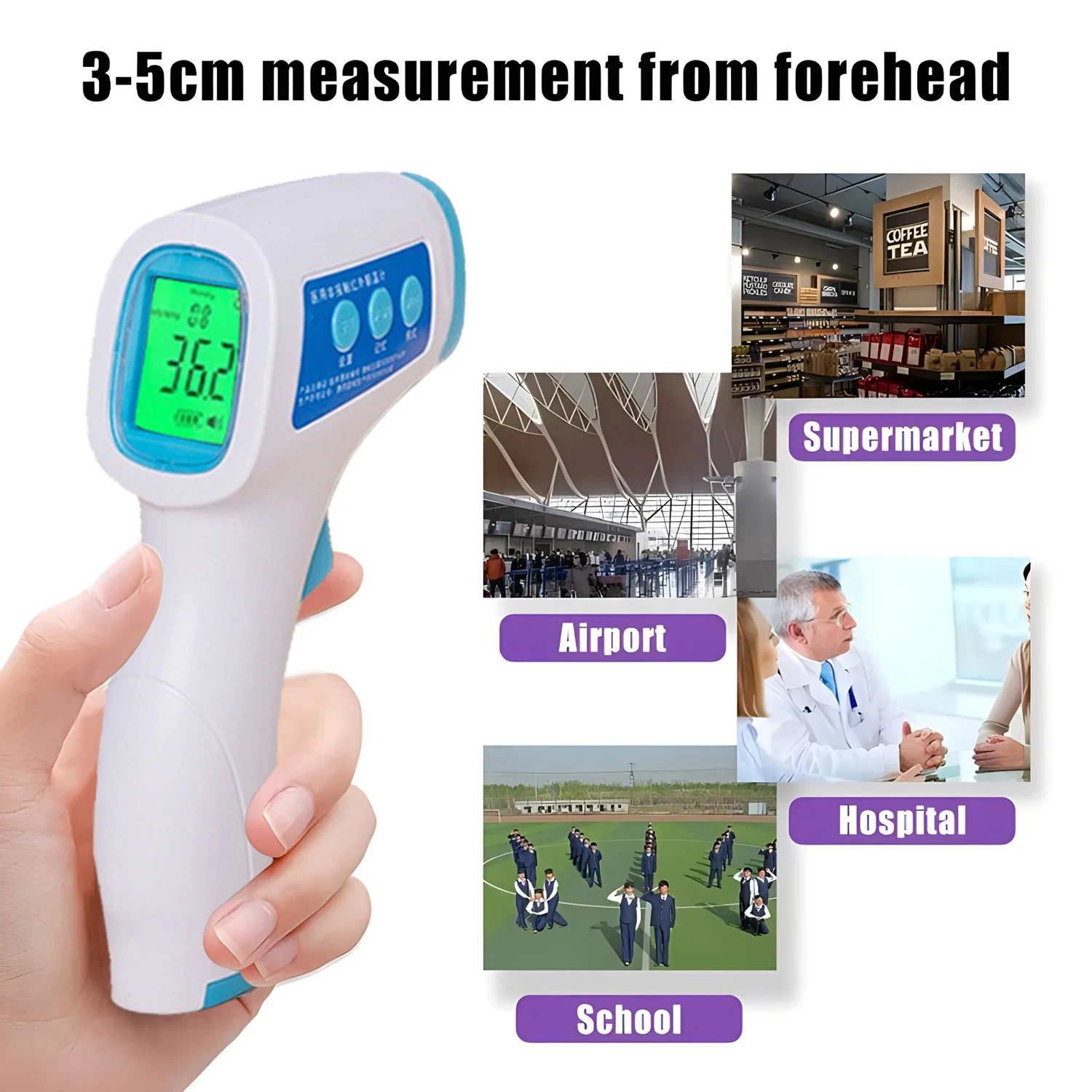 Digital Infrared Fever Thermometer Medical Household Digital Infant Adult Non-contact Laser Body Temperature Ear Thermometer