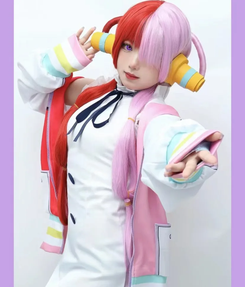 FILM Merah UTA Shanks Daughter Cosplay Anime Costume for Girls Pink Jacket Skirt with Sleeves Women's Dress Coat Suit view 2