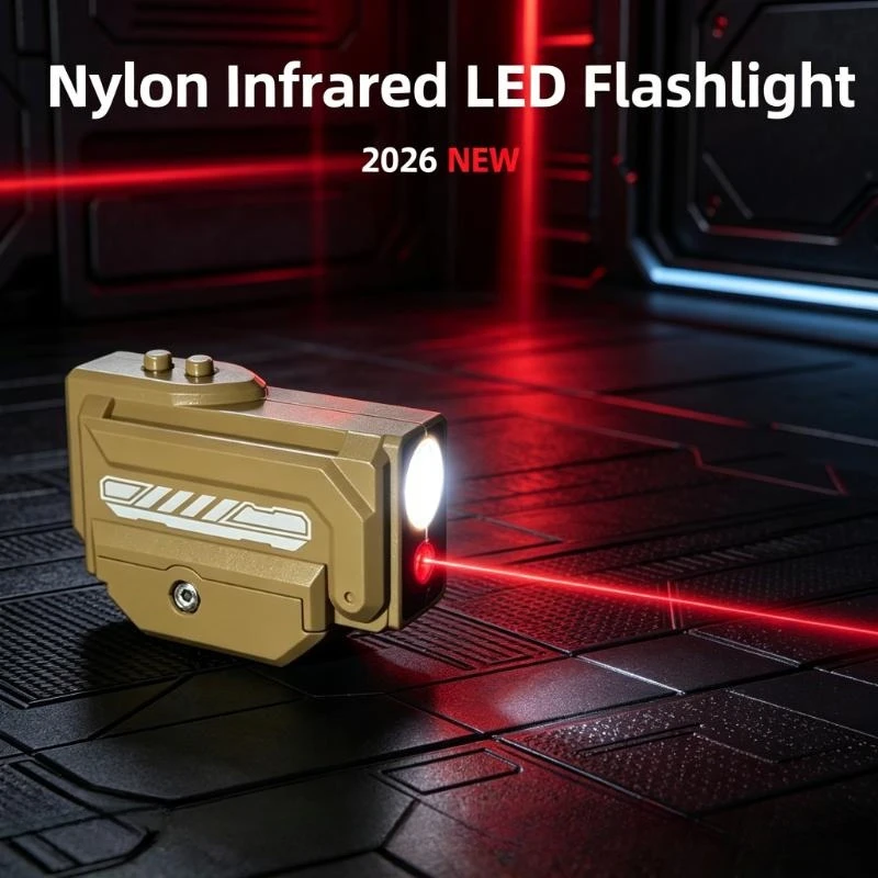 

2026 New LED Infrared Flashlight Nylon 20mm Rail Adjustable Hanging Clip Design for Outdoor Hunting Game Accessory