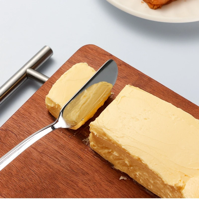 Thickened Stainless Steel Baking Spatula Long Handle Butter Cream Scraper Korean Style Jam Cheese Frosting Spreading Knife