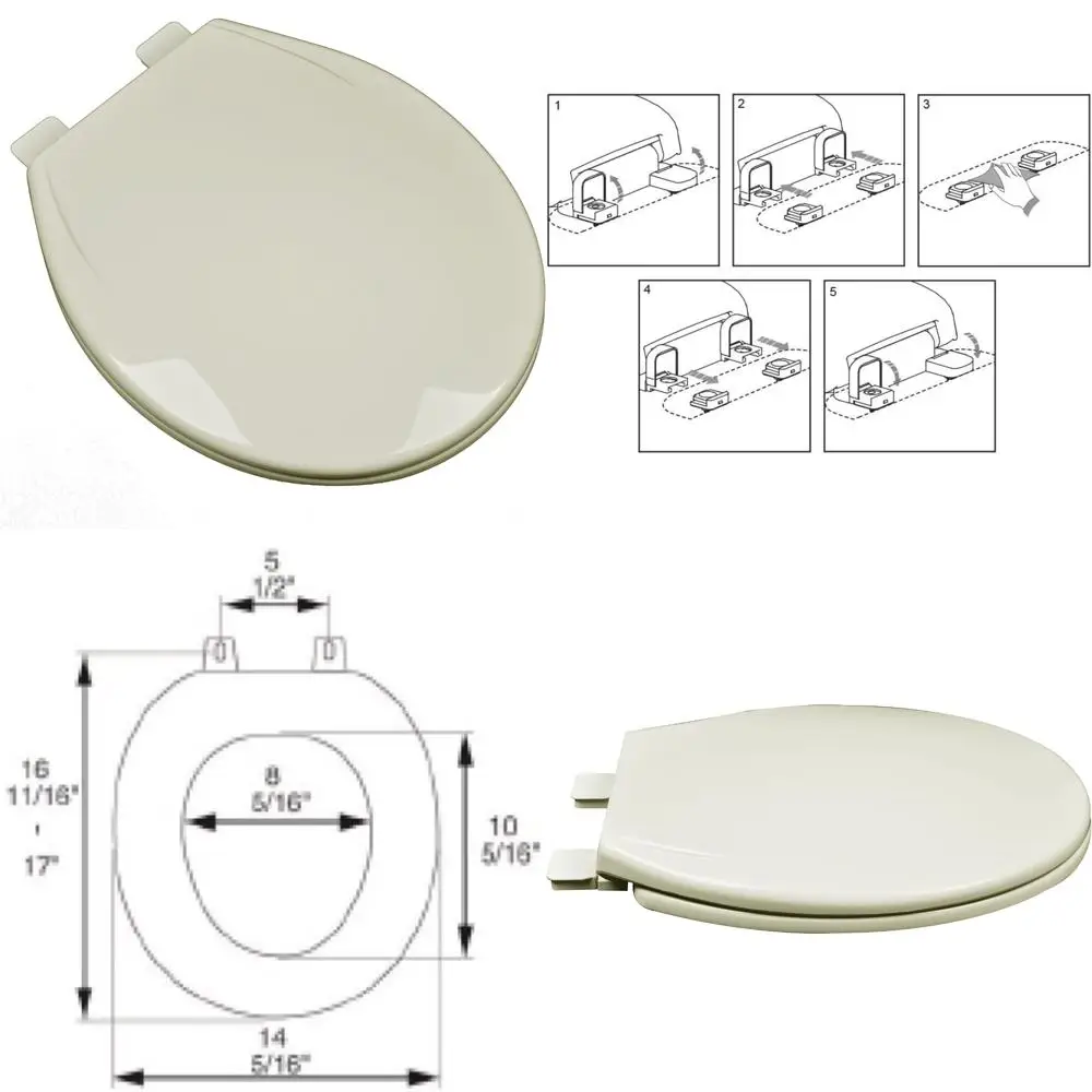 

Пластиковое сиденье для унитаза с регулируемым механизмом и круглым верхом, с медленным закрыванием и чистым шарниром