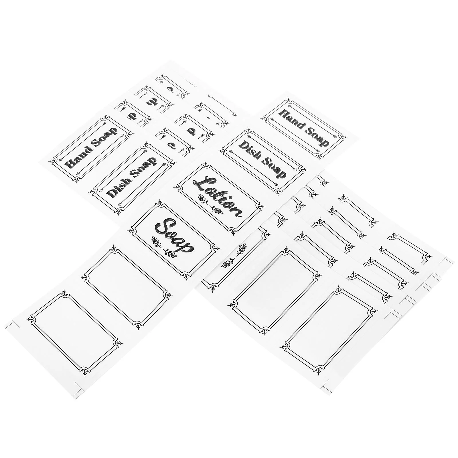 6 Pcs Shampoo Label Soap Sorted Stickers Bathroom Containers Nail Travel Sample Water Bottles Hand Decals Accessories