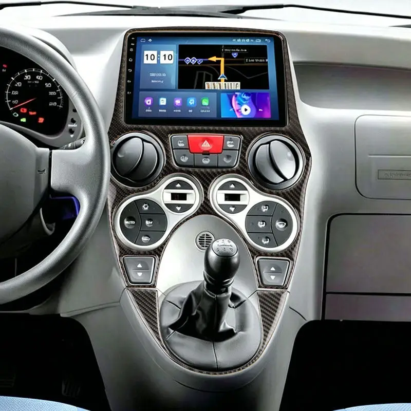 Car Accessories Center Control Gear Shift Panel Frame Sticker Trim For Fiat Panda 2003 2004 2005 2006 2007 2008 2009 2010 2011