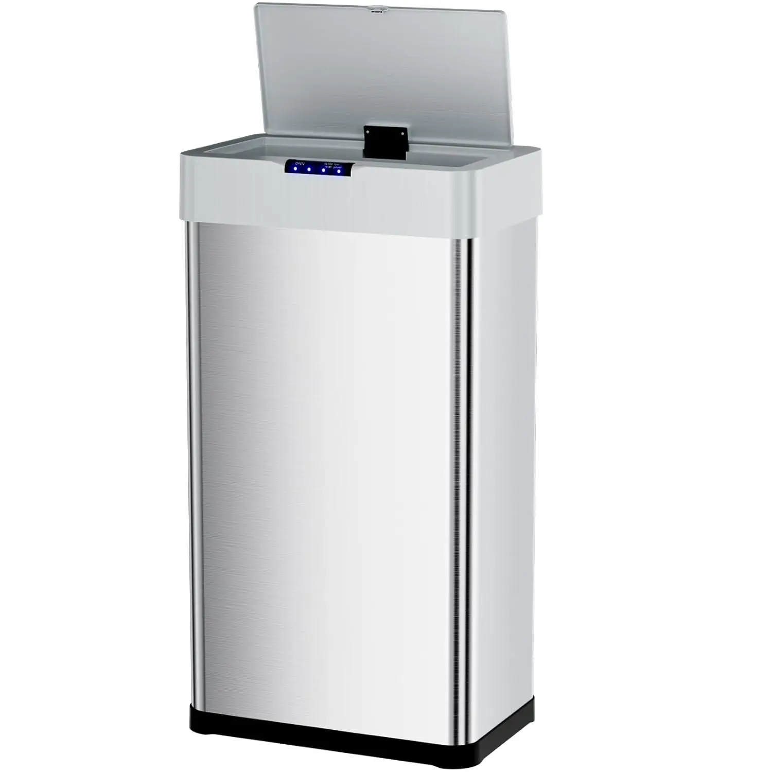 

Touchless Rectangular Motion Sensor Trash Can, Brushed Stainless Steel Finish 13.2-21.1Gal (50-80L) for Kitchen Garbage Can