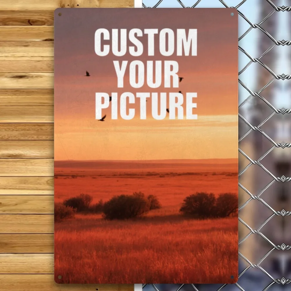 Placa de pared de hierro personalizable DIY, 20x30cm, subida de imagen personalizada, patrón personalizado, foto, nombre, texto, regalo creativo para cumpleaños, nuevo